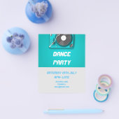 Prospectus 11,4 Cm X 14,2 Cm DJ Dance Party Retro Discothèque discothèque (Simple)