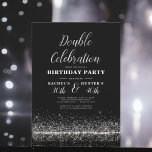 Prospectus 11,4 Cm X 14,2 Cm Double fête Black Silver fête d'anniversaire<br><div class="desc">Annoncez votre double célébration en style avec notre Black Silver Birthday Party Invitation. Ce design élégant et sophistiqué prépare le terrain pour un événement inoubliable. Avec un mélange de couleurs noir et argent frappant, cette invitation exhale élégance et glamour, parfait pour célébrer deux occasions spéciales en une seule. La typographie...</div>
