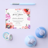 Prospectus 11,4 Cm X 14,2 Cm Douche nuptiale Budget/Fleurs de pavot. (Simple)