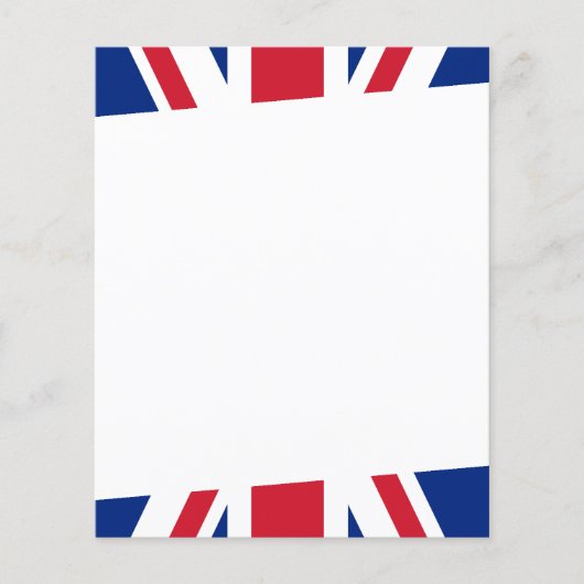 Prospectus 11,4 Cm X 14,2 Cm Drapeau du Royaume-Uni (Devant)