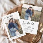 Prospectus 11,4 Cm X 14,2 Cm Élégant budget Enregistrer la date Photo Minimalis<br><div class="desc">Budget Mariage Sauvegardez les Cartes de dates qui ont une photo sur le devant et le dos. Les cartes Save the Date contiennent une typographie de script moderne,  lettrée à la main,  qui sont élégantes,  simples et modernes à utiliser après que vous minimaliste simple célébration de mariage.</div>