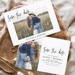 Prospectus 11,4 Cm X 14,2 Cm Élégant budget Enregistrer la date Photo Minimalis<br><div class="desc">Budget Mariage Sauvegardez les Cartes de dates qui ont une photo sur le devant et le dos. Les cartes Save the Date contiennent une typographie de script moderne,  lettrée à la main,  qui sont élégantes,  simples et modernes à utiliser après que vous minimaliste simple célébration de mariage.</div>