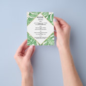 Prospectus 11,4 Cm X 14,2 Cm Élégant budget MARIAGE Tropical MENU. (main)