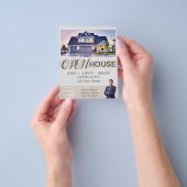 Prospectus 11,4 Cm X 14,2 Cm Élégant concessionnaire immobilier Open House (main)