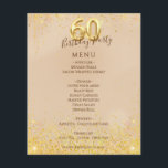 Prospectus 11,4 Cm X 14,2 Cm Elégant Gold 60th Birthday Party Menu<br><div class="desc">Surprise 60e Anniversaire Invitation pour Femmes,  Elegant Faux parties scintillant d'or tout le texte est ajustable et facile à changer pour vos besoins de fête.</div>