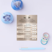Prospectus 11,4 Cm X 14,2 Cm Elegant Gold Eyelash Extensions Responsabilité Ren (Simple)