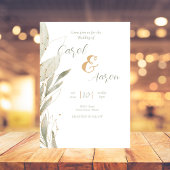 Prospectus 11,4 Cm X 14,2 Cm élégant mariage botanique moderne