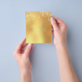 Prospectus 11,4 Cm X 14,2 Cm Elégant prospectus blanc or (main)