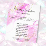 Prospectus 11,4 Cm X 14,2 Cm élégante parties scintillant couleur d'eau rose ch<br><div class="desc">salon de beauté professionnel maquillage artiste flyer</div>