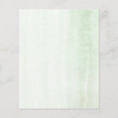 Prospectus 11,4 Cm X 14,2 Cm Elégante verdure Blanc Nettoyé Menu Mariage (Dos)