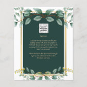 Prospectus 11,4 Cm X 14,2 Cm Emerald Greenery Mariage Botanical Nature Invitati (Dos)