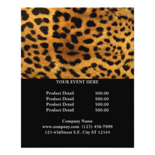 Prospectus 11,4 Cm X 14,2 Cm empreinte de léopard brun chic motif à la mode