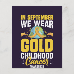 Prospectus 11,4 Cm X 14,2 Cm En Septembre, Nous Portons Gold Childhood Cancer A