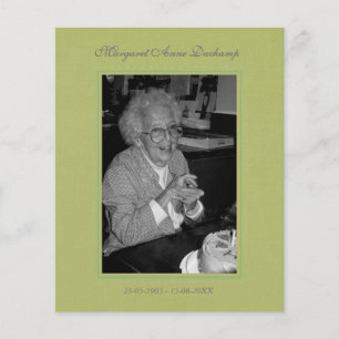 Prospectus 11,4 Cm X 14,2 Cm En souvenir du souvenir - photo de l'avis de décès