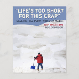 Prospectus 11,4 Cm X 14,2 Cm Enlèvement de neige. Le secteur du soufflage de ne