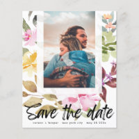 enregistrer la date Floral Frame budget QR Code ph