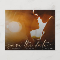 enregistrer la date Gold budget Modern Photo QR Co