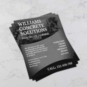 Prospectus 11,4 Cm X 14,2 Cm Entreprise de béton professionnelle