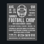 Prospectus 11,4 Cm X 14,2 Cm Équipe de foot de football<br><div class="desc">Grey Football Helmet,  Camp Advertising Flyers By The Business Card Store.</div>