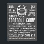 Prospectus 11,4 Cm X 14,2 Cm Équipe de foot de football<br><div class="desc">Grey Football Helmet,  Camp Advertising Flyers By The Business Card Store.</div>
