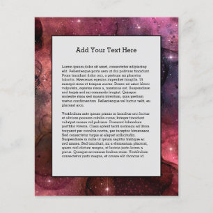 Prospectus 11,4 Cm X 14,2 Cm Étoiles Étoilées Motif Galaxie Espace Spatial