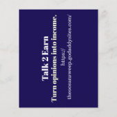 Prospectus 11,4 Cm X 14,2 Cm Exemple de circulaire d'affaires (Dos)