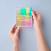 Prospectus 11,4 Cm X 14,2 Cm EYELASH EXTENSION LIASE WAIVER Holograph Bokeh (main)