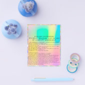Prospectus 11,4 Cm X 14,2 Cm EYELASH EXTENSION LIASE WAIVER Holograph Bokeh (Simple)