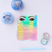 Prospectus 11,4 Cm X 14,2 Cm EYELASH EXTENSION LIASE WAIVER Holograph Flyer (Simple)