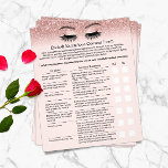 Prospectus 11,4 Cm X 14,2 Cm Eyelash Extension Responsabilité Renonciation Blus<br><div class="desc">Eyelash Extension Responsabilité Renonciation & Release Form Blush Rose Gold Parties scintillant Flyers.</div>