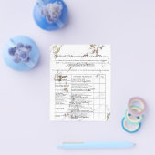 Prospectus 11,4 Cm X 14,2 Cm Eyelash Extension Responsabilité Renonciation Marb (Simple)