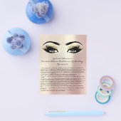 Prospectus 11,4 Cm X 14,2 Cm Eyelash Extension Responsabilité Renonciation Rose (Simple)