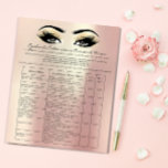 Prospectus 11,4 Cm X 14,2 Cm Eyelash Extension Responsabilité Renonciation Rose<br><div class="desc">conception florenceK</div>