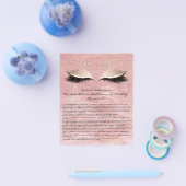 Prospectus 11,4 Cm X 14,2 Cm Eyelash Extension Responsabilité Renonciation Rose (Simple)
