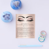Prospectus 11,4 Cm X 14,2 Cm Eyelash Extension Responsabilité Renonciation Rose (Simple)