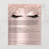 Prospectus 11,4 Cm X 14,2 Cm Eyelash Extension Responsabilité Renonciation Spar (Dos)