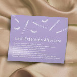 Prospectus 11,4 Cm X 14,2 Cm Eyelash Extensions Lavender Mignonne Salon Afterca<br><div class="desc">Cartes de soins postérieures Eyelash Prolongées À La Main.</div>