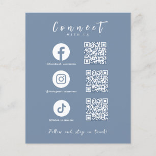 Prospectus 11,4 Cm X 14,2 Cm Facebook Instagram Tiktok QR Code Moderne