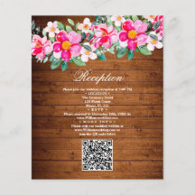 Faire-part de mariage aux lumières florales roses