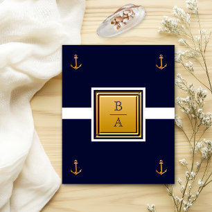 Prospectus 11,4 Cm X 14,2 Cm Faire-part de mariage budget bleu marine blanc nau