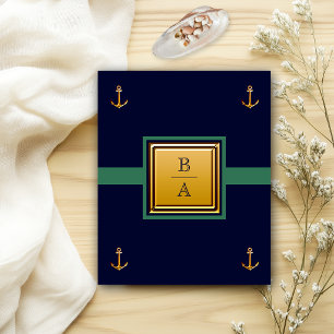 Prospectus 11,4 Cm X 14,2 Cm Faire-part de mariage budget bleu vert marine naut