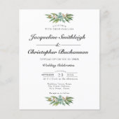 Prospectus 11,4 Cm X 14,2 Cm Faire-part de mariage budgétaire Eucalyptus (Devant)