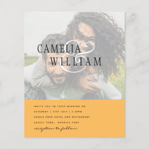 Prospectus 11,4 Cm X 14,2 Cm FAIRE-PART DE MARIAGE de PHOTO Enregistrer la date