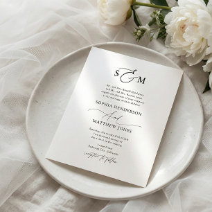 Prospectus 11,4 Cm X 14,2 Cm Faire-part de mariage de script officiel du budget