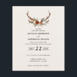 Prospectus 11,4 Cm X 14,2 Cm Faire-part de mariage de stag fleuri en terre cuit<br><div class="desc">Fleurs et bois de cerf rustiques invitation à mariage botancial et carte de détails. Avec de beaux détails d'aquarelle d'herbe de pampas d'eucalyptus,  noir,  rouille,  terre cuite,  rose rousse et sauge vert pampas. Cette invitation de mariage moderne est sûr de définir le style pour votre grand jour.</div>