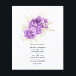 Prospectus 11,4 Cm X 14,2 Cm Faire-part de mariage florale pourpre et ivoire<br><div class="desc">Faire-part de mariage floral violet chatoyant avec feuillage d'ivoire faux et damassé en ivoire inverse. Idéal pour un thème ou un mariage de jardin. Les enveloppes ne sont pas incluses. Pour des invitations plus épaisses avec enveloppes incluses et des produits correspondants sur le même thème, veuillez consulter la collection ci-dessous....</div>
