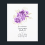 Prospectus 11,4 Cm X 14,2 Cm Faire-part de mariage florale pourpre et ivoire<br><div class="desc">Faire-part de mariage floral violet chatoyant avec feuillage d'ivoire faux et damassé en ivoire inverse. Idéal pour un thème ou un mariage de jardin. Les enveloppes ne sont pas incluses. Pour des invitations plus épaisses avec enveloppes incluses et des produits correspondants sur le même thème, veuillez consulter la collection ci-dessous....</div>