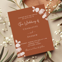 Faire-part de mariage pas cher à thème eucalyptus 