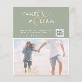 Prospectus 11,4 Cm X 14,2 Cm FAIRE-PART DE MARIAGE photo BUDGET Date d'enregist