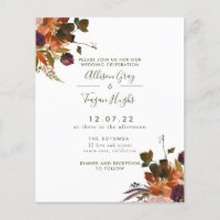 Fall Wedding Invitation | Budget Flyer